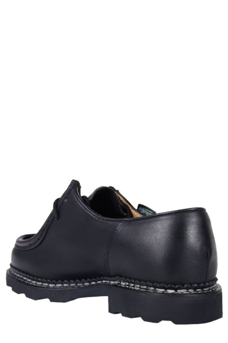 Paraboot Moc Toe Black Leather Dress Shoes