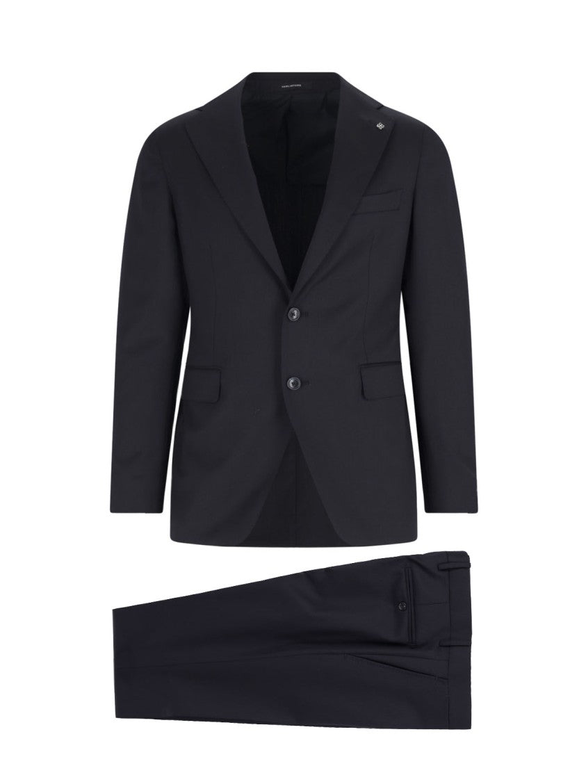 Tagliatore Double-Breasted Tailored Suit With Classic Navy Blazer