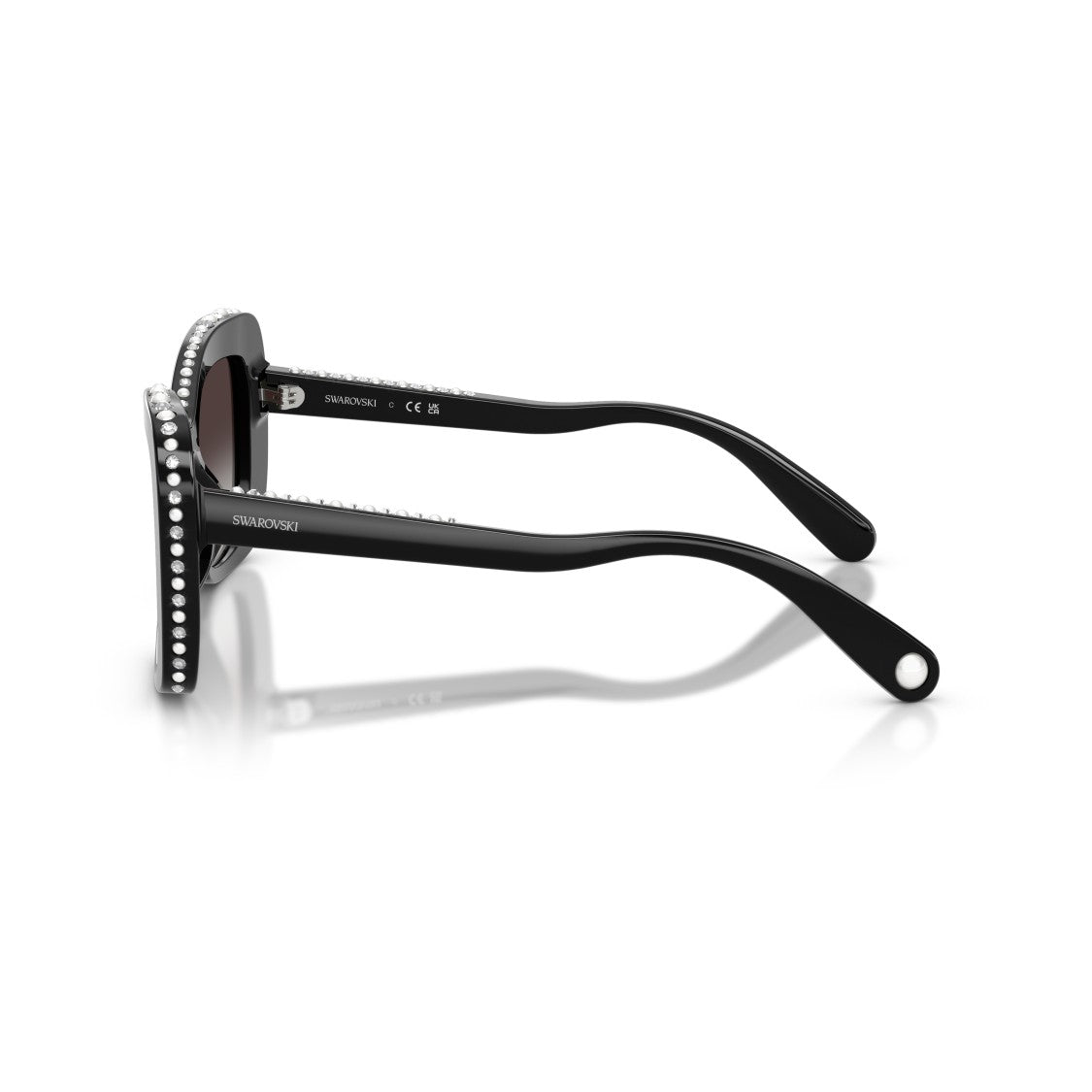 Swarovski 0Sk6062u Oversized Square Sunglasses With Crystal Accents