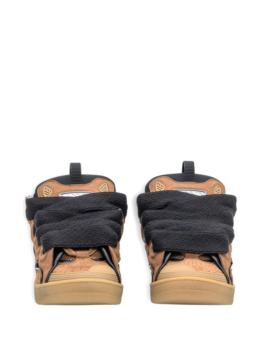 Lanvin Brown Curb Sneakers Calf Leather Sneakers