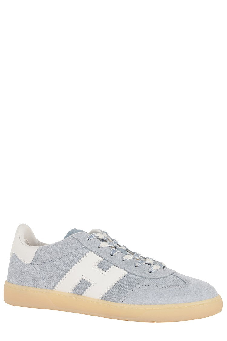 Hogan Blue Cool Laced Side-Logo Suede Sneakers