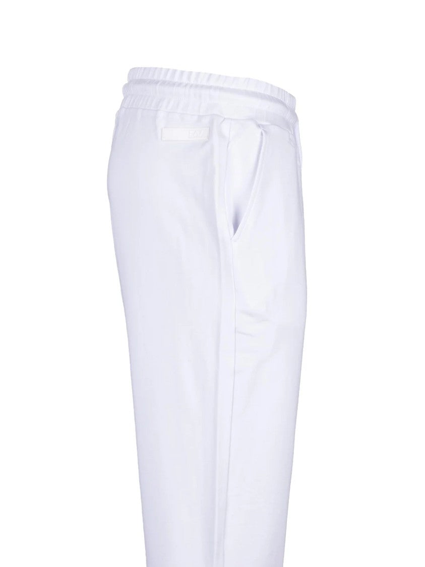 Ea7 Emporio Armani Cotton-Elastane Blend Track Pants With Elastic Waistband And Drawstring
