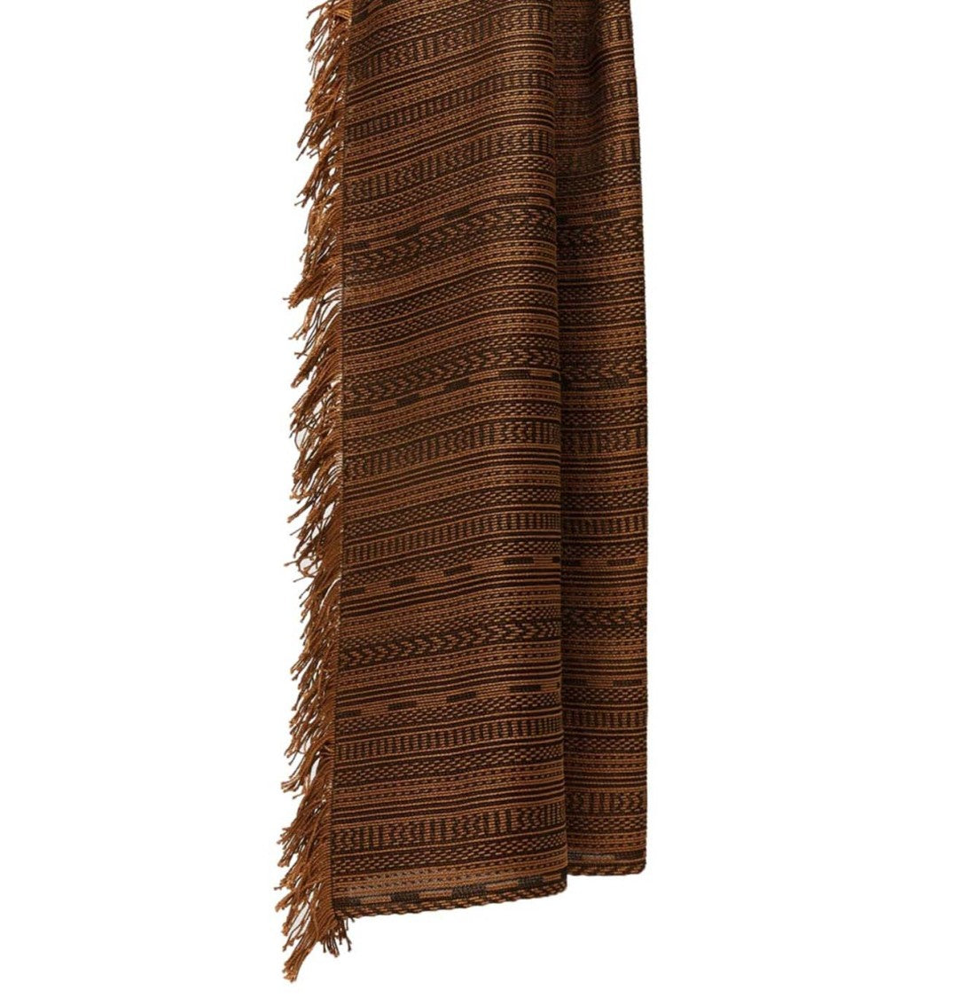 Max Mara Textured Pattern Scarf With Fringed Edge