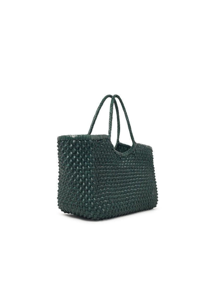 Dragon Diffusion Forest Green Leather Nantucket Cactus' Bag