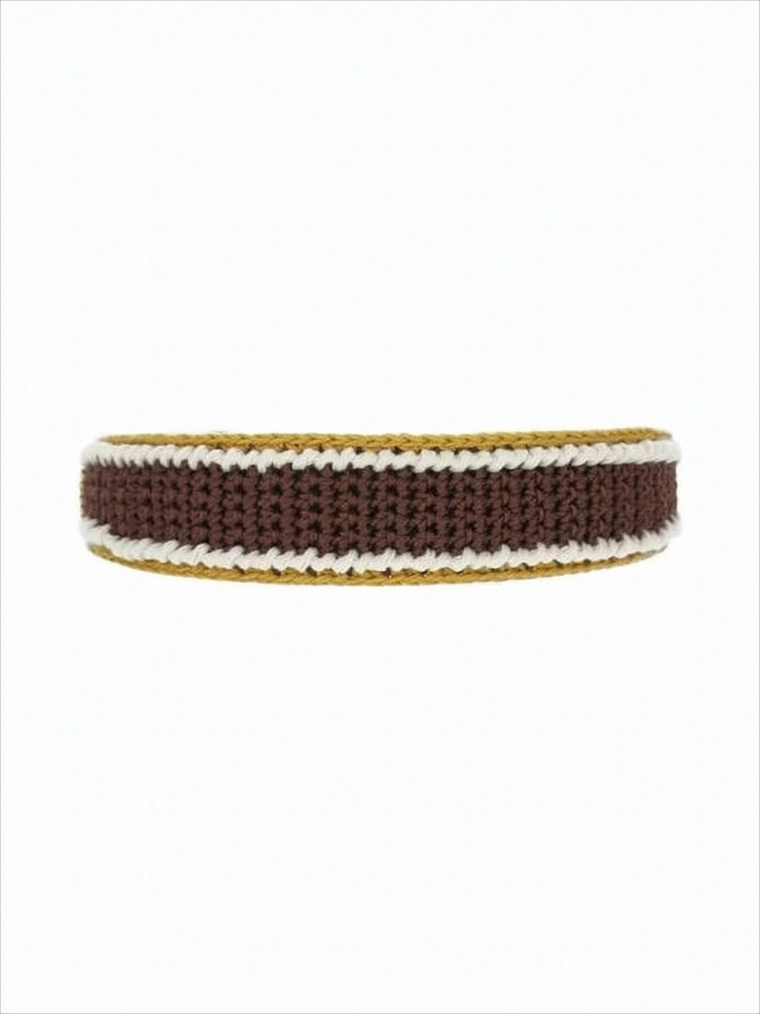 Miu Miu Textured Knitted Headband With Rounded Top Design