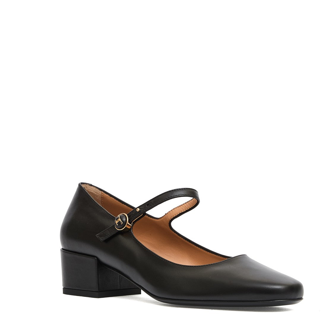 Tod's Black Leather Ballerinas With Straps