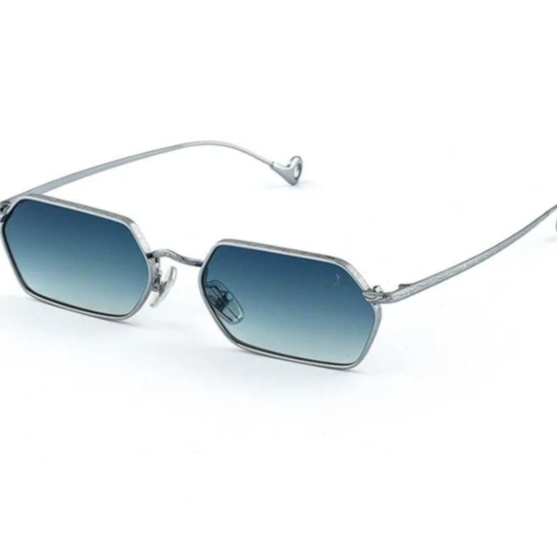 Eyepetizer Cavallet C.1-26 Hexagonal Frame Sunglasses With Gradient Blue Lenses
