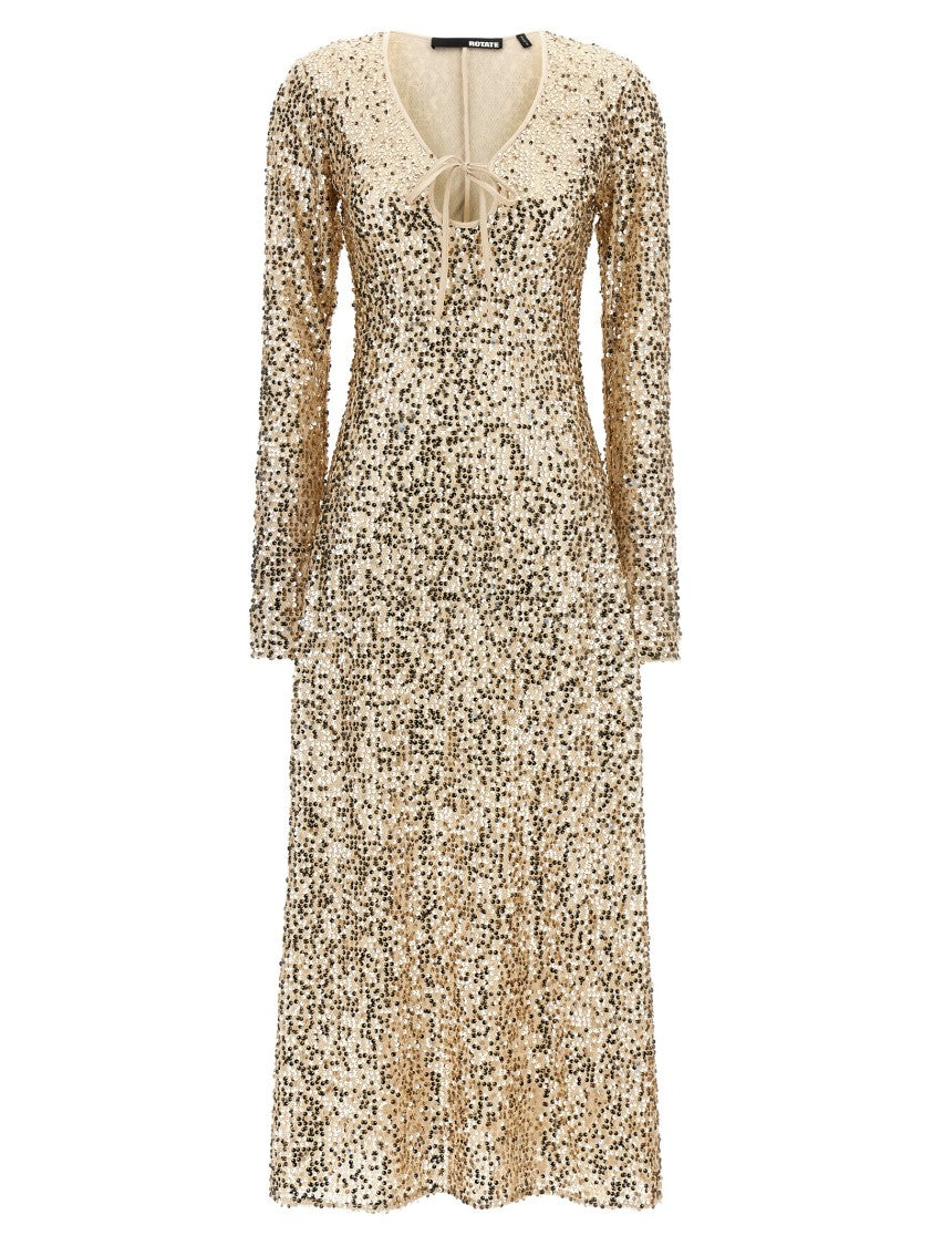 Rotate Birger Christensen Net Sequins Midi' Dress