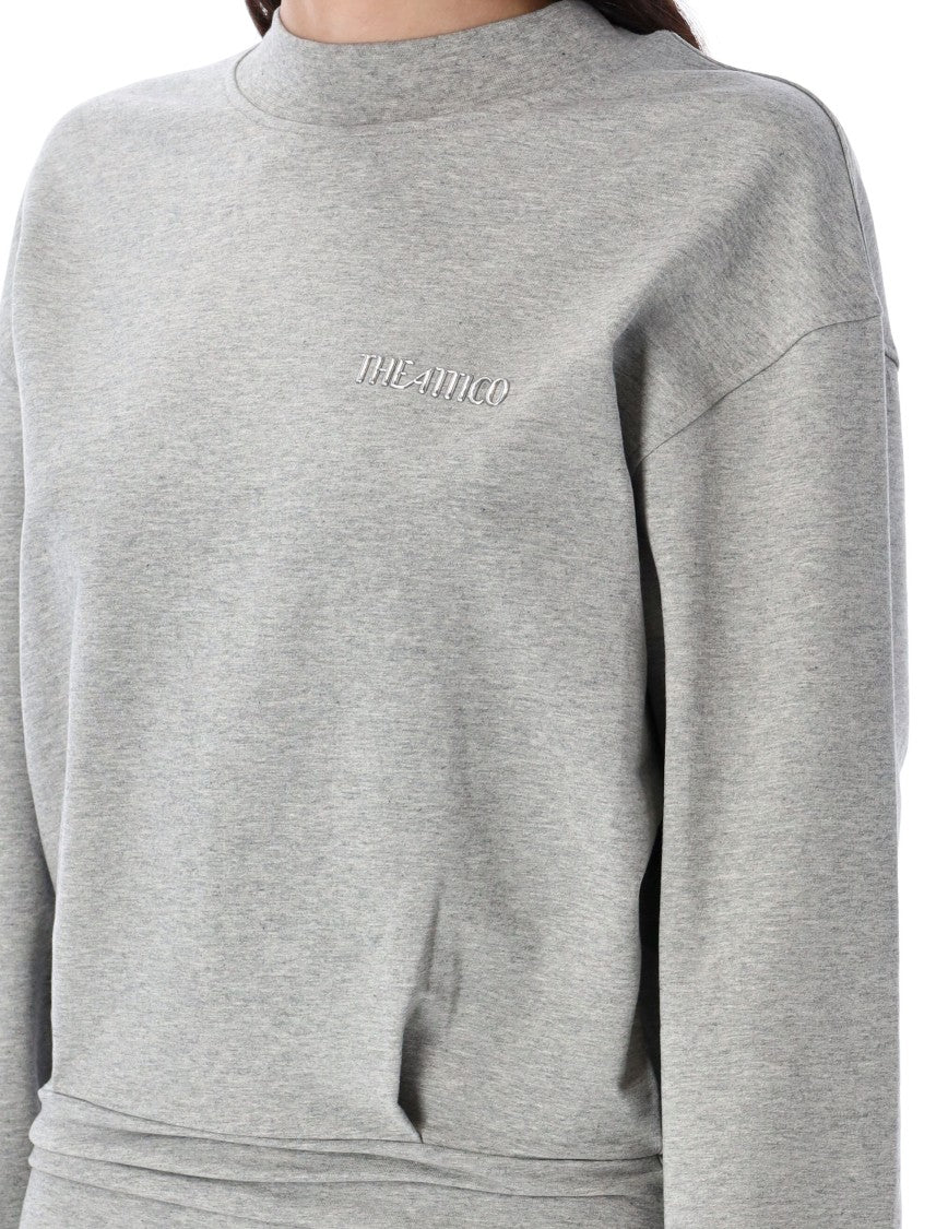 The Attico Light American Fleece Mini Dress