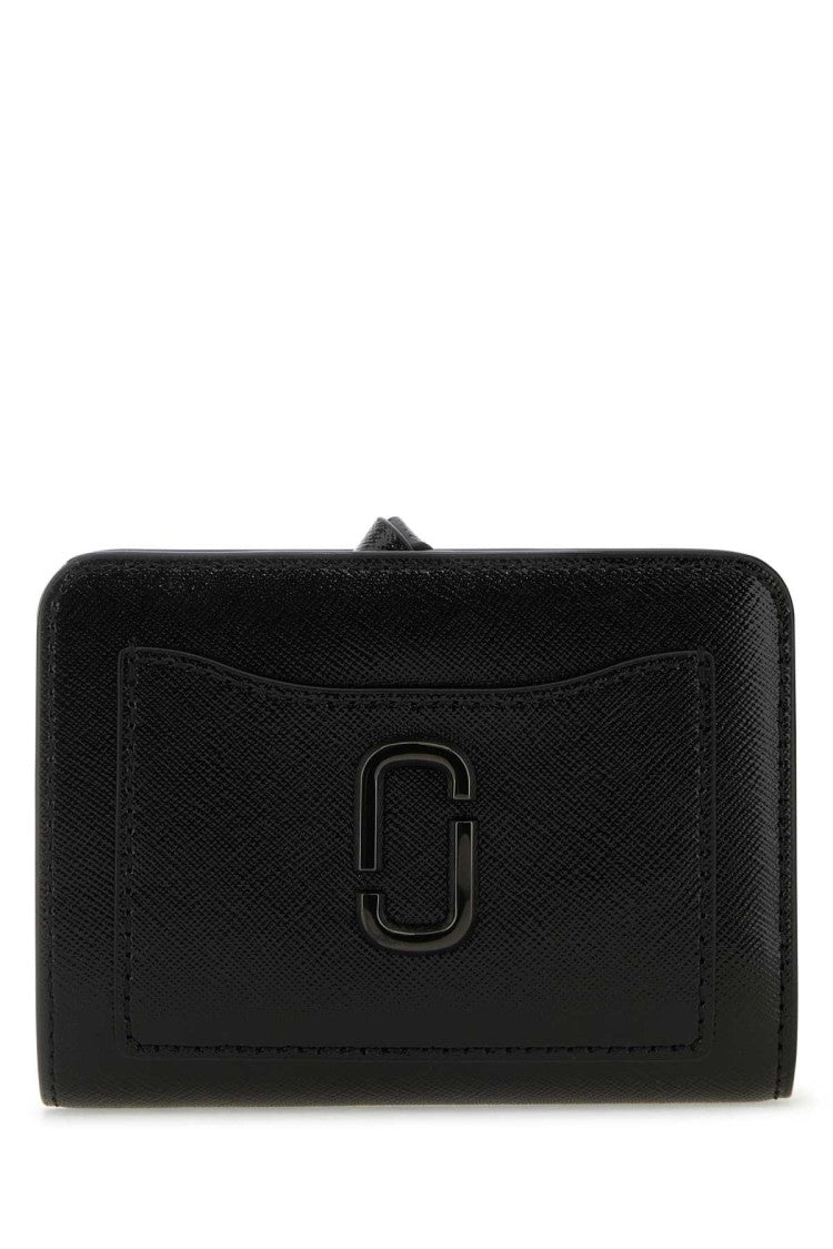 Marc Jacobs Black Leather Mini The Utility Snapshot Dtm Wallet