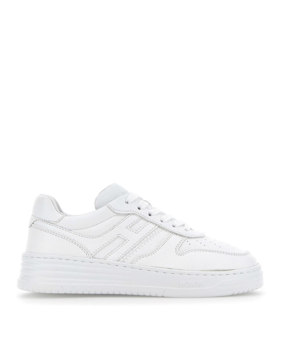 Hogan White Minimalist Low-Top Sneakers