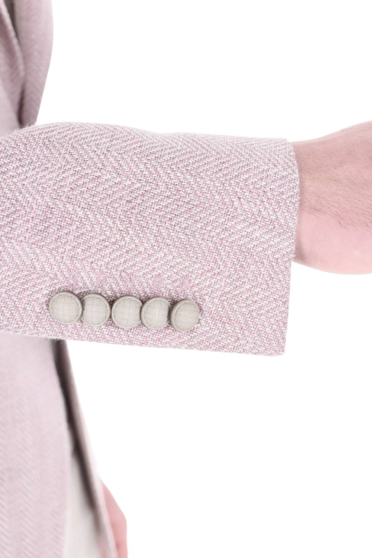 Tagliatore Pino Lerario Herringbone Wool-Linen Blazer
