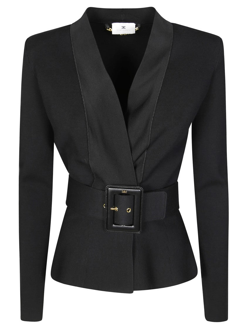Elisabetta Franchi Tricot Sweater With Belt
