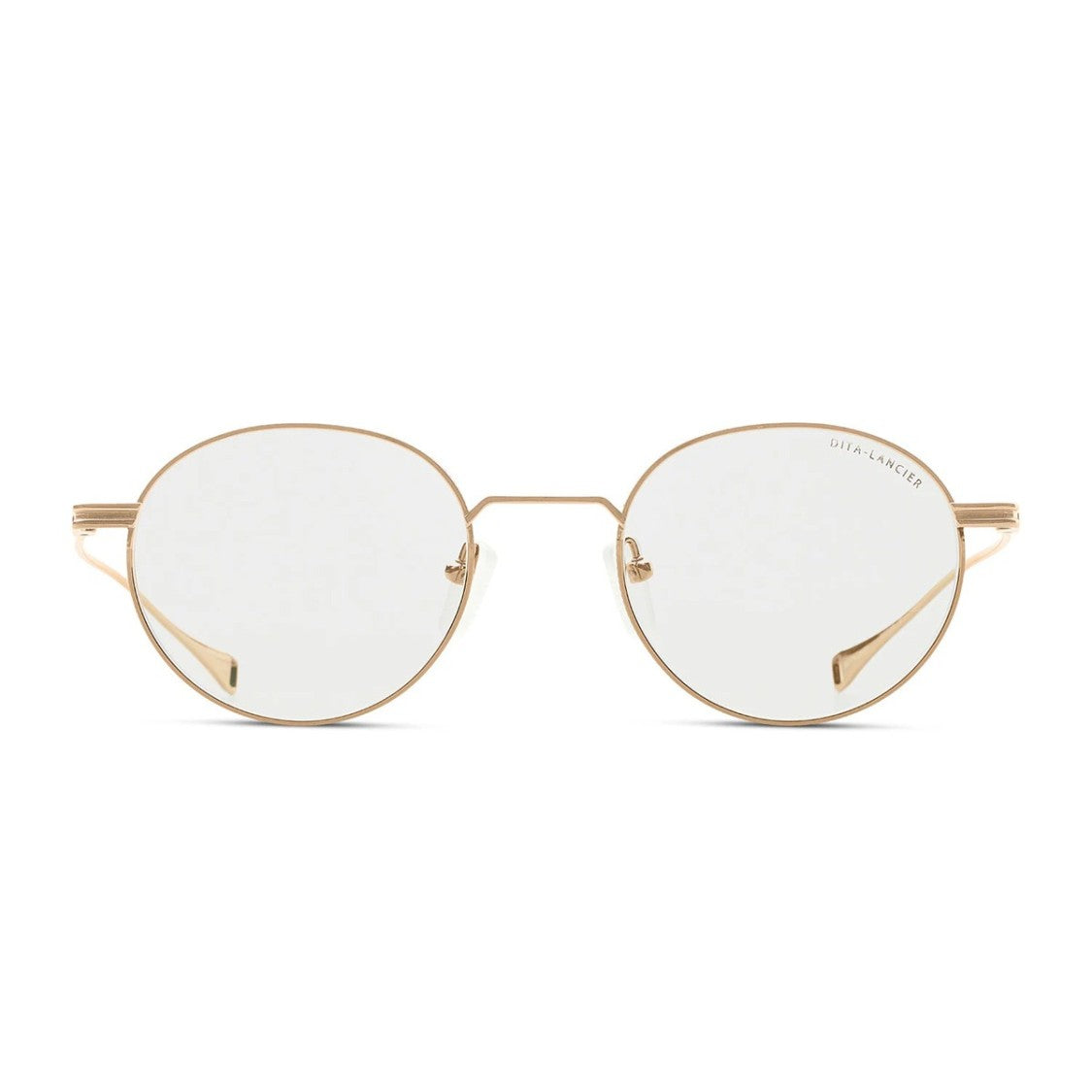 Dita Lancier Gold Lsa Dlx113 Titanium Round Eyeglasses
