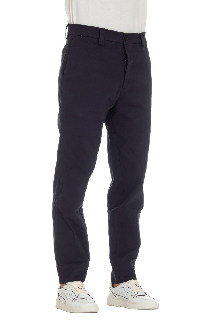 Haikure Baggy Cotton Chino Pants With Hidden Closure