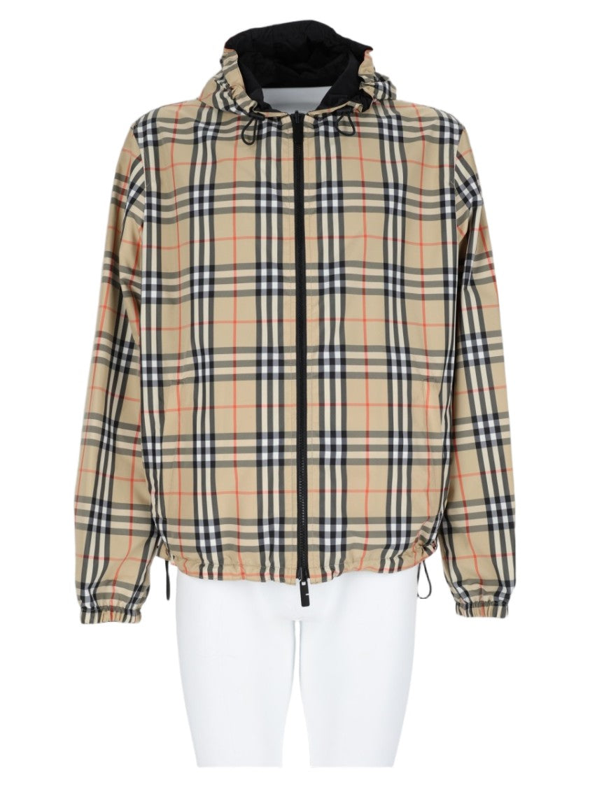 Burberry Beige Checkered Casual Jacket
