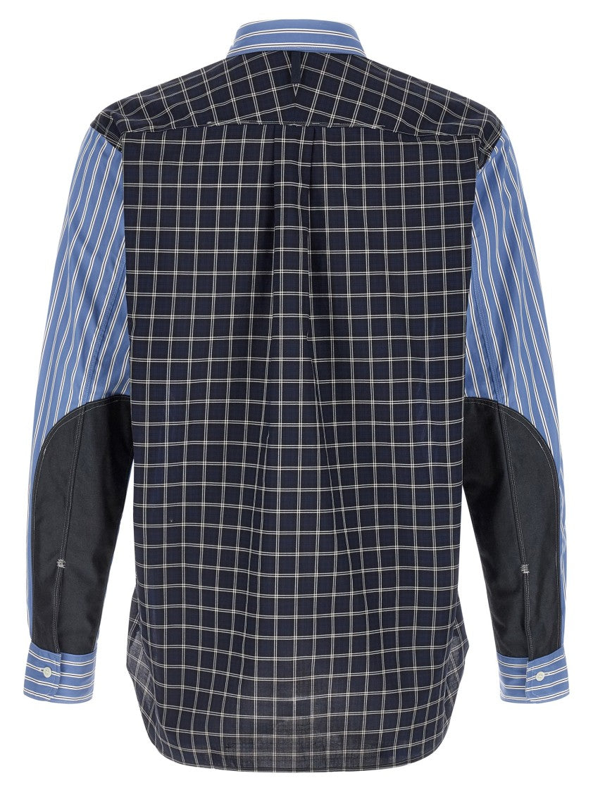 Junya Watanabe Patchwork Cotton Poplin Shirt With Contrasting Patterns