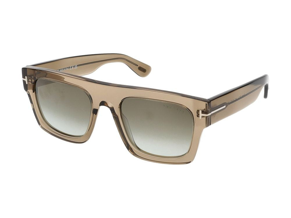 Tom Ford Ft0711 47Q Light Brown/Other/Green Mirror Sunglasses 53/20/145
