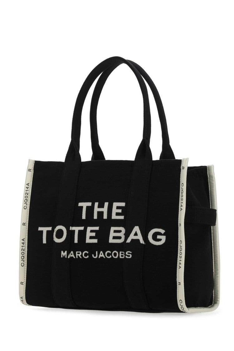 Marc Jacobs Black Canvas The Tote Shopping Bag