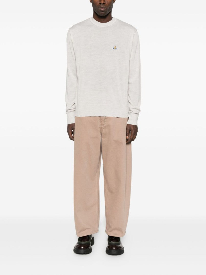 Vivienne Westwood Minimalist Knit Sweater With Crew Neckline