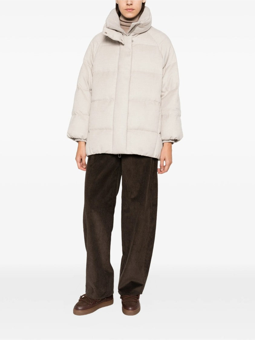 Duno Short Ribbed-Collar Down Jacket