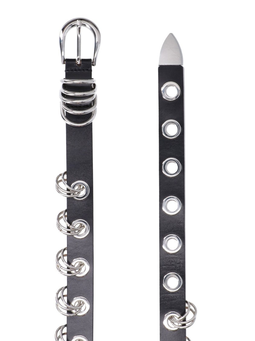 Dehanche Black Revenge Studded Leather Belt