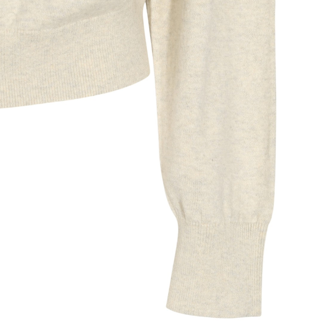 Isabel Marant Étoile Light Beige Ribbed Abstract Emblem Knit Sweater