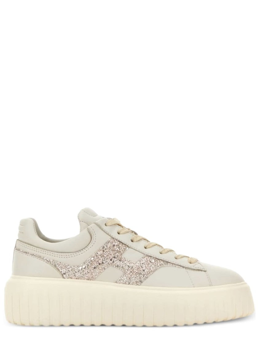 Hogan Mutton Wool Glittery H Stripe Sneakers