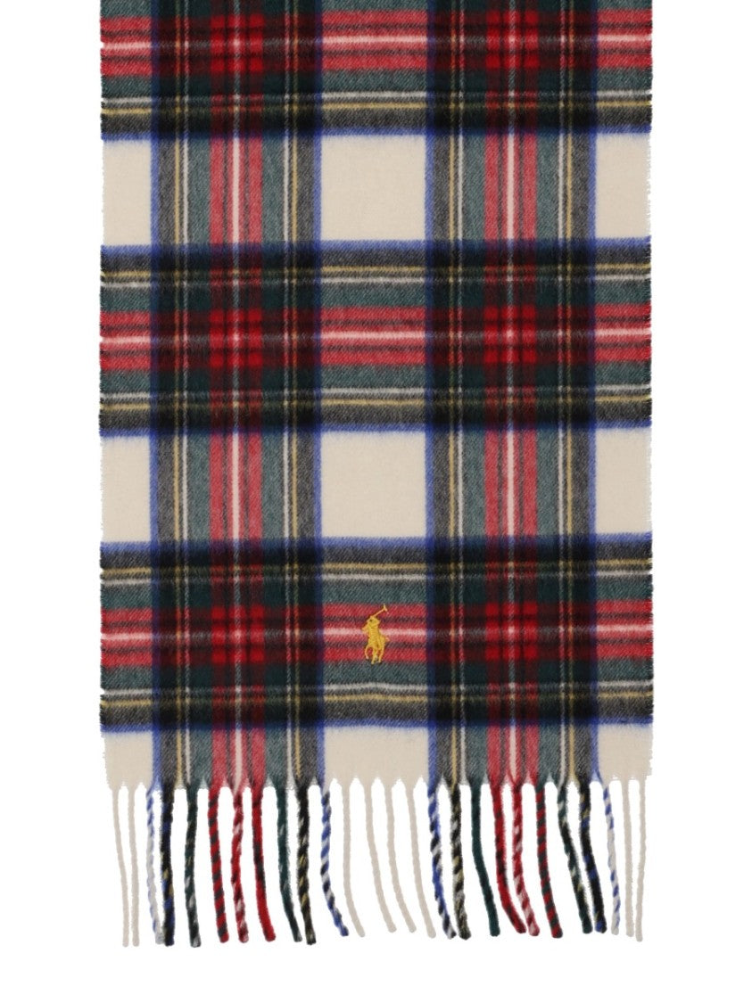 Polo Ralph Lauren Plaid Pattern Cashmere Blend Scarf