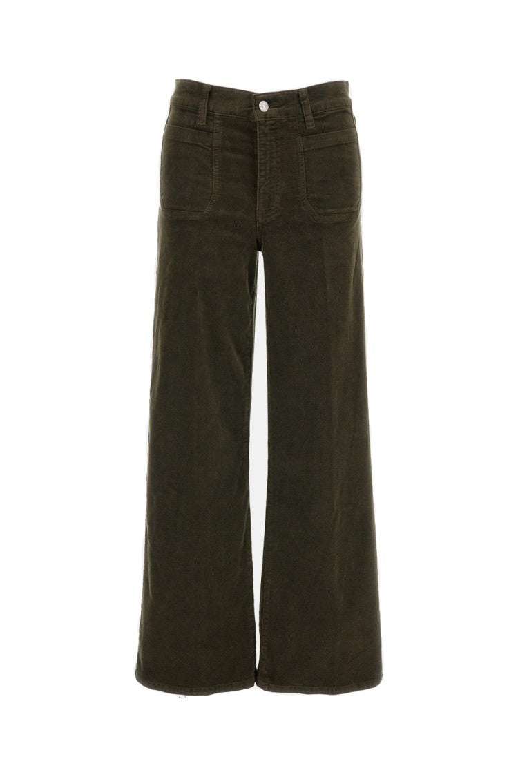 Frame Green Modernist Pocket Corduroy Wide-Leg Pants