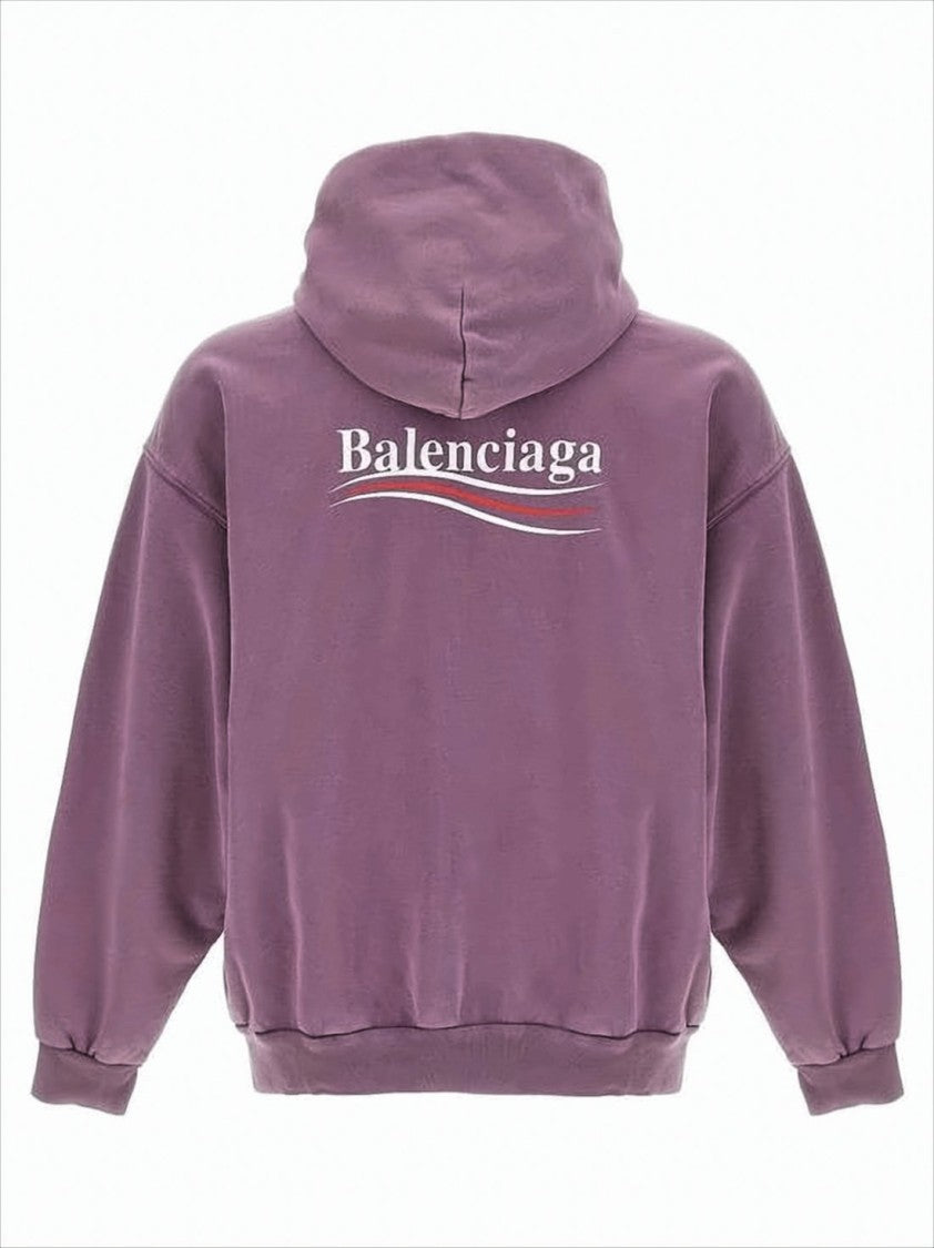 Balenciaga Relaxed Fit Washed Cotton Hoodie