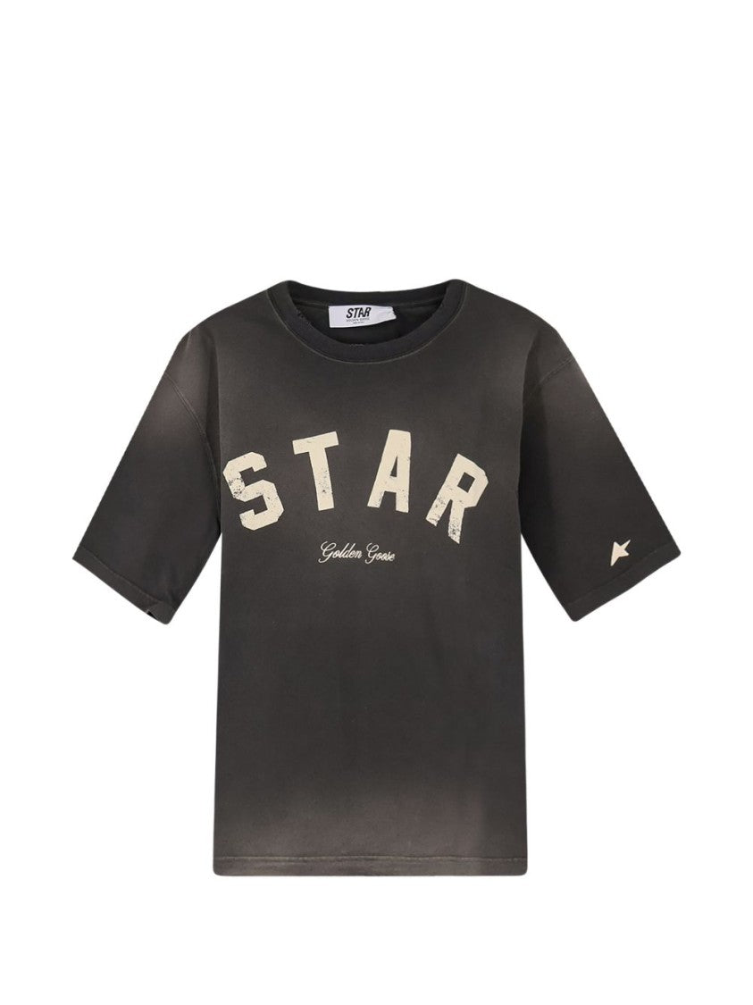 Golden Goose Boxy-Fit Vintage Black T-Shirt