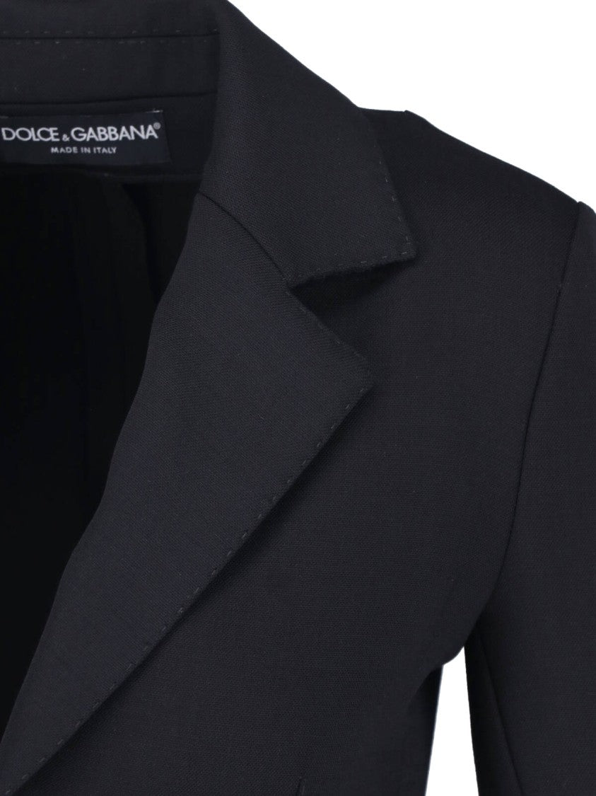 Dolce & Gabbana Single-Breasted Notch Lapel Virgin Wool Blazer