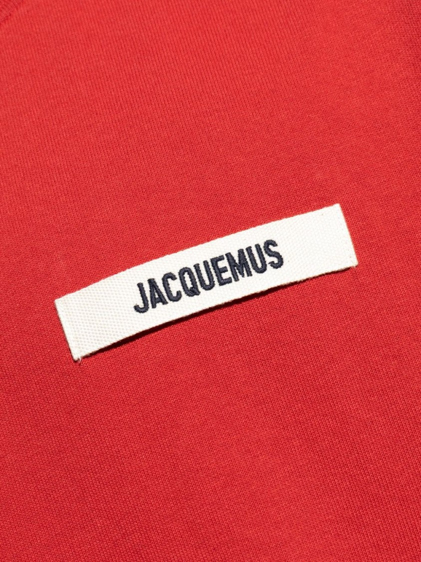 Jacquemus Red Logo Patch Crew Neck T-Shirt