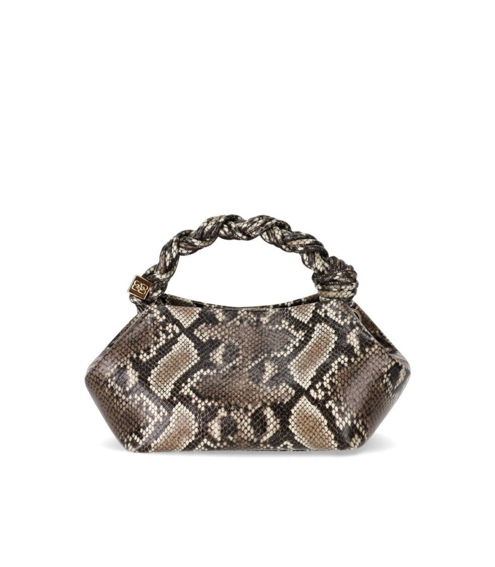 Ganni Bou Handbag With Python Print