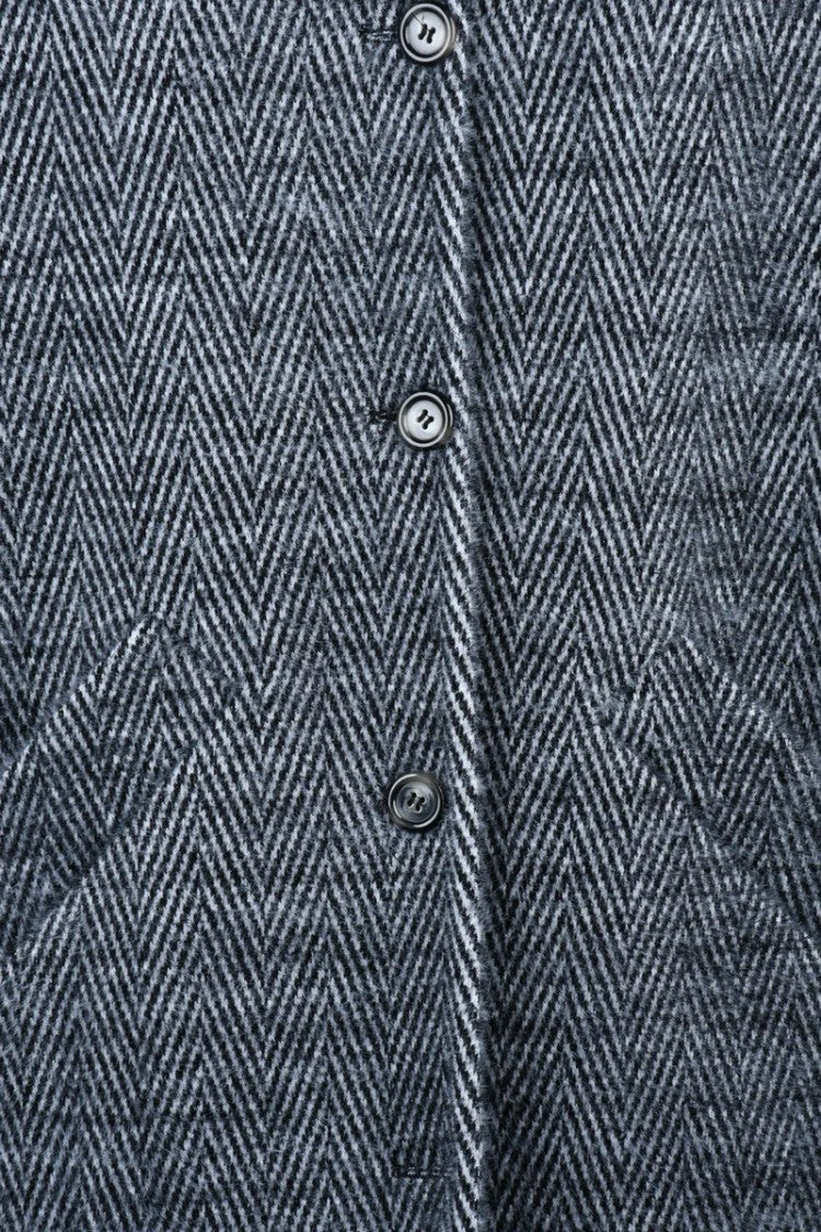 Guttha Raglan Wool Blend Coat - Grey/Black