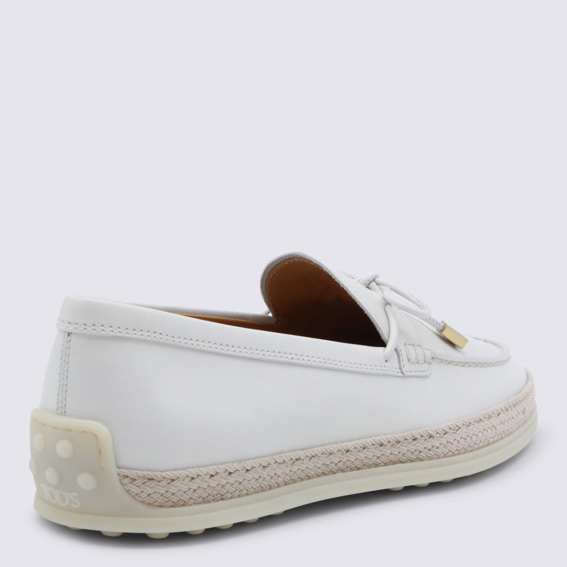 Tod's White Minimalist Flat Shoes