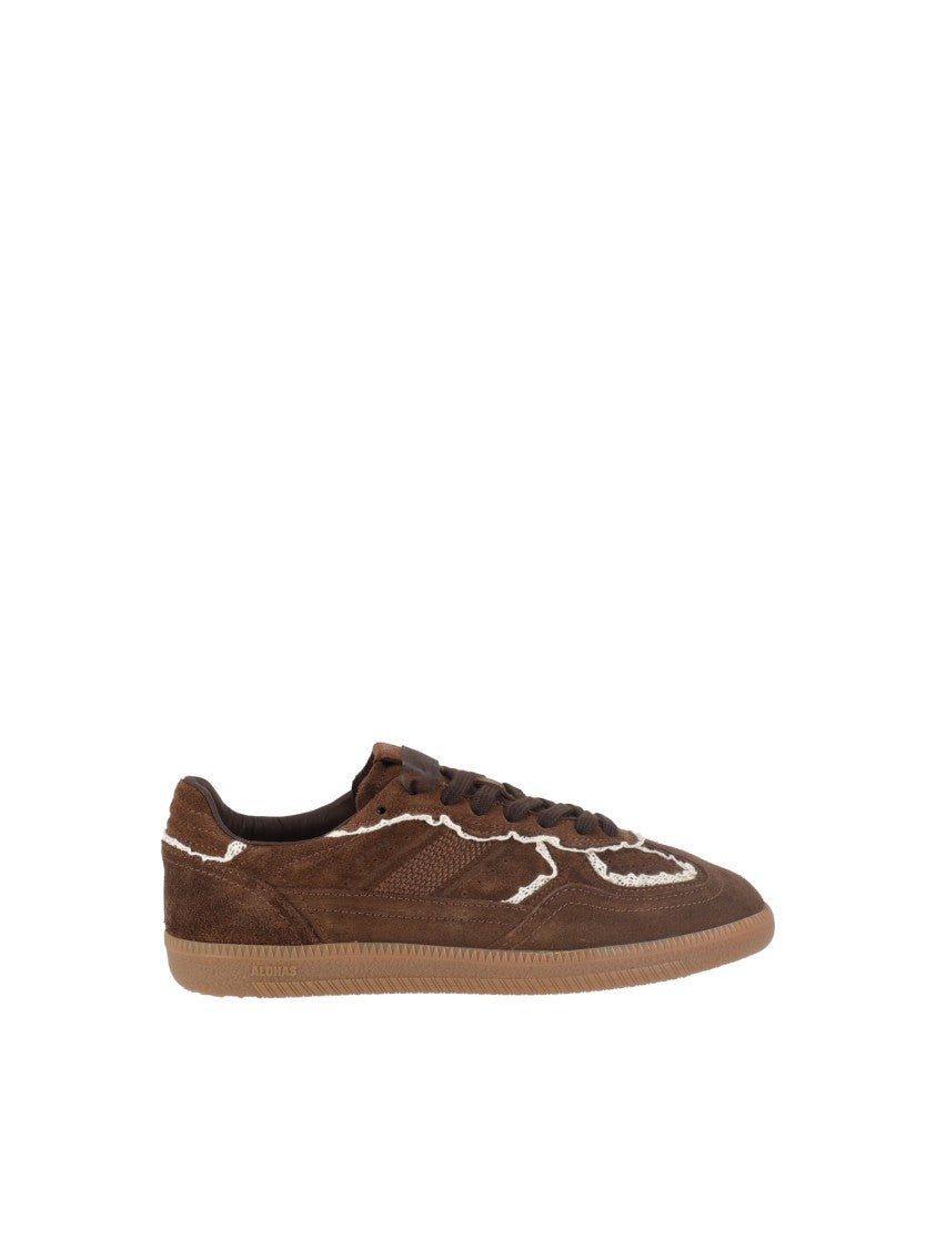 Alohas Chocolate Tb.490 Crochet Leather Sneakers