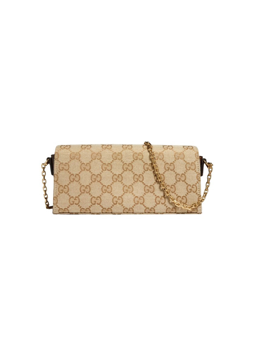 Gucci Original Gg Canvas Horsebit Shoulder Bag