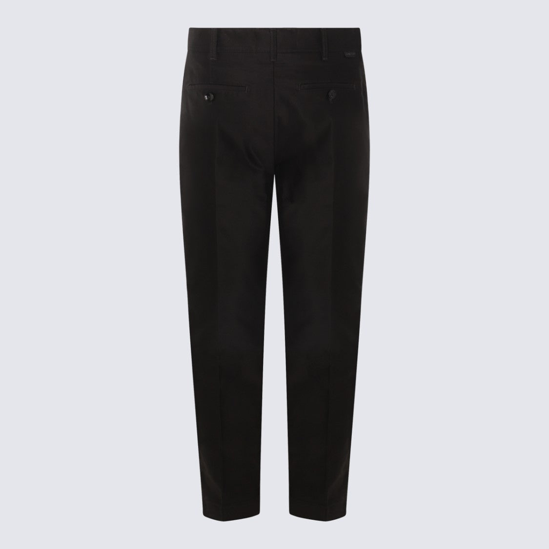 Alexander Mcqueen Tailored Slim Fit Trousers With Flat Waistband And Buttoned Pockets