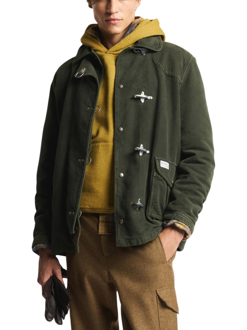 Fay Frosted Cotton 4 Ganci Toggle Jacket