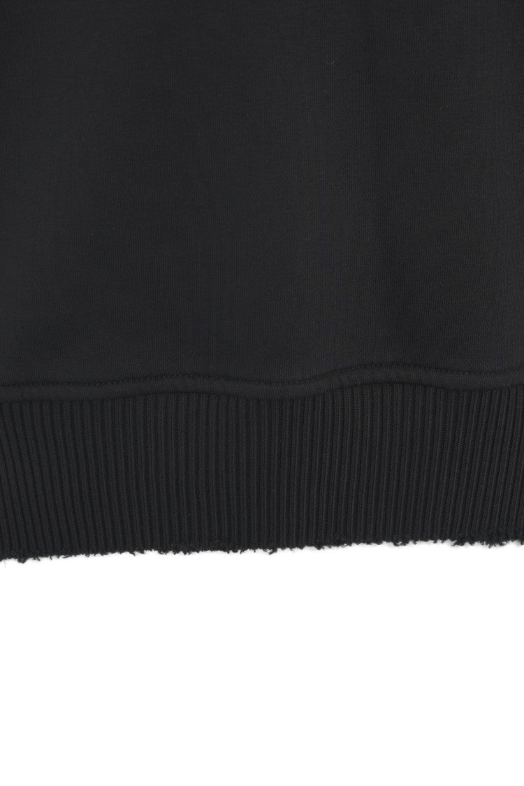 Thom Krom High-Collared Black Sweatshirt With Seamless Hood