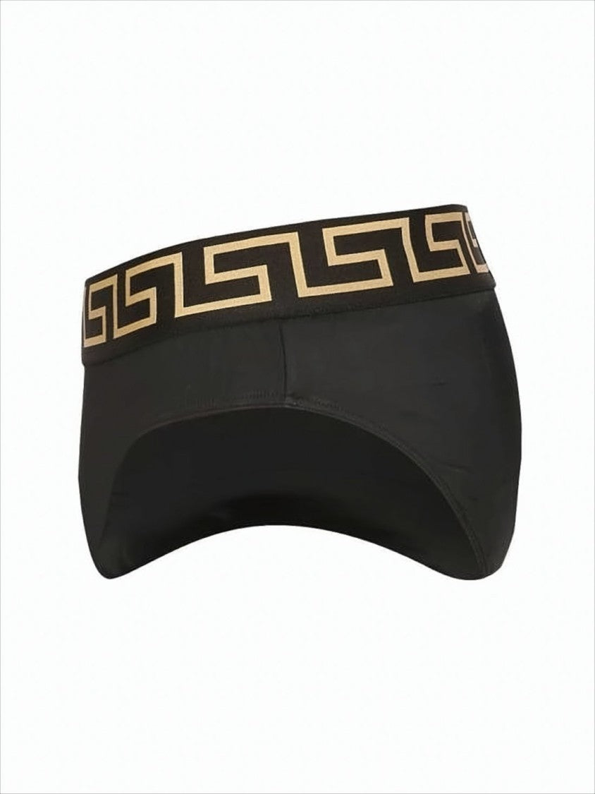 Versace Swimwear With Bold Greek Key Pattern