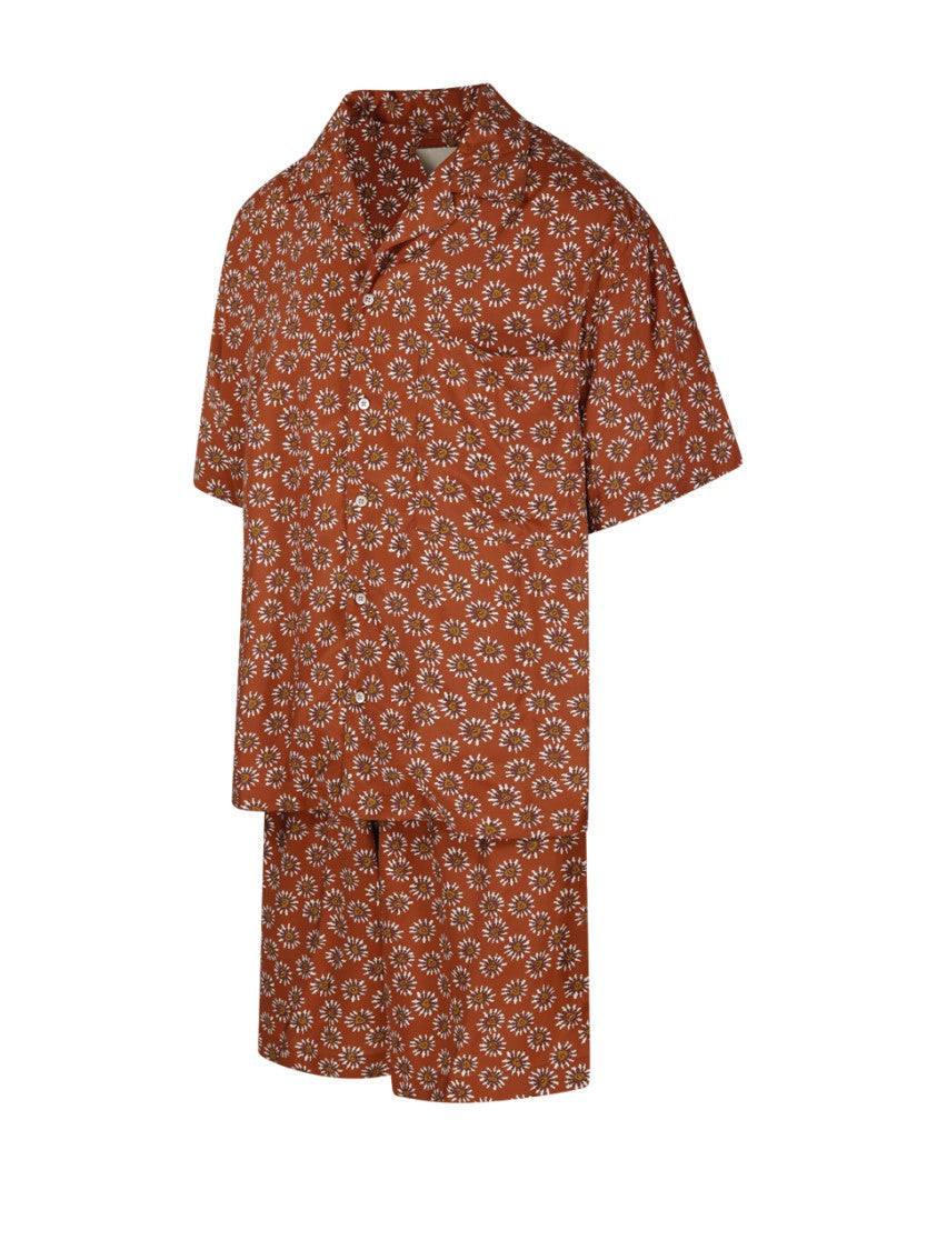 Archivio Short-Sleeved Floral Print Suit