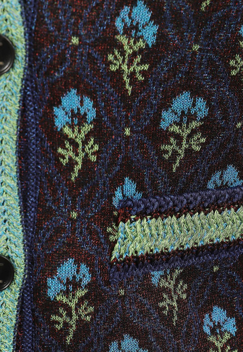 Etro Floral Lurex Cardigan