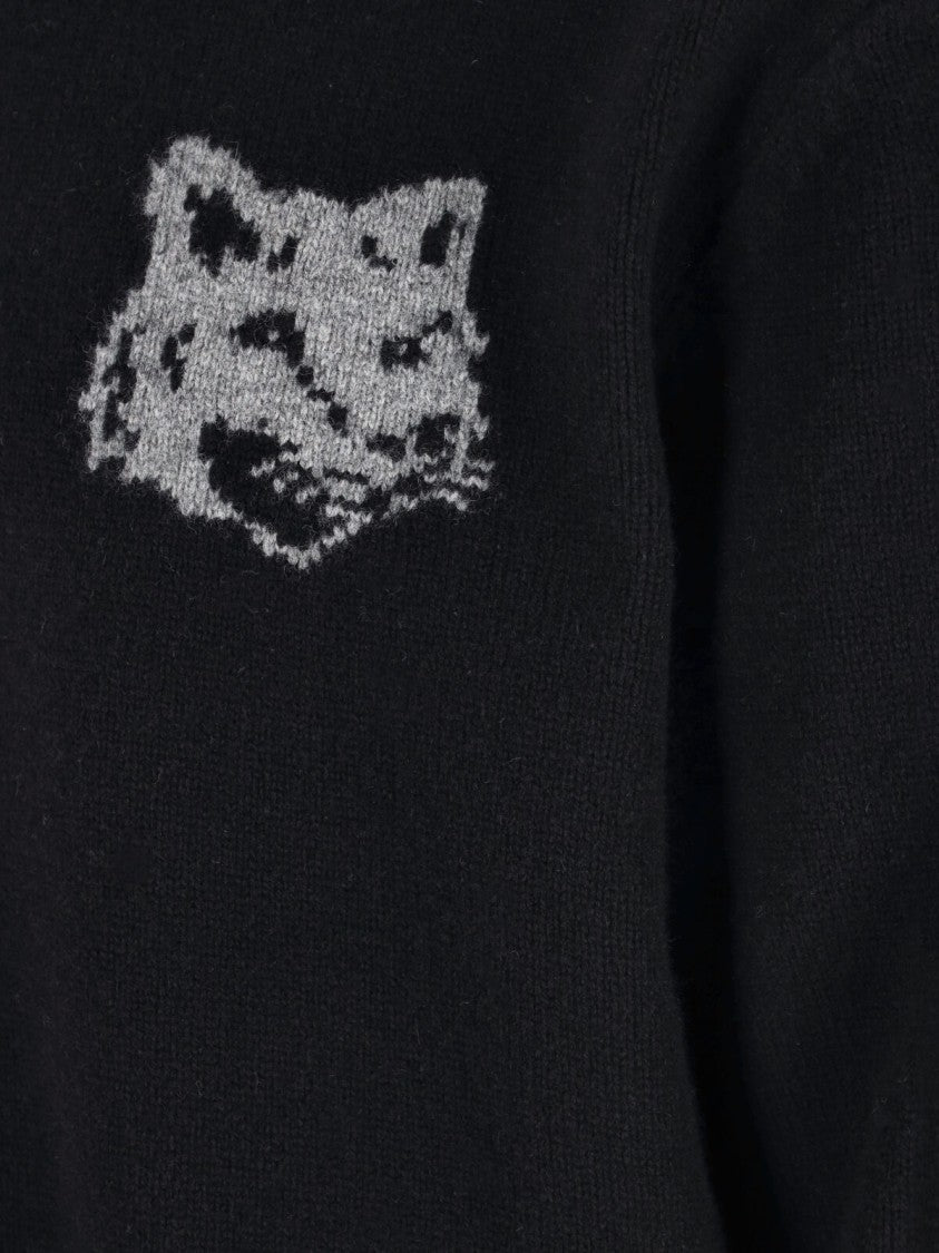 Maison Kitsuné Classic Minimalist Black Sweater
