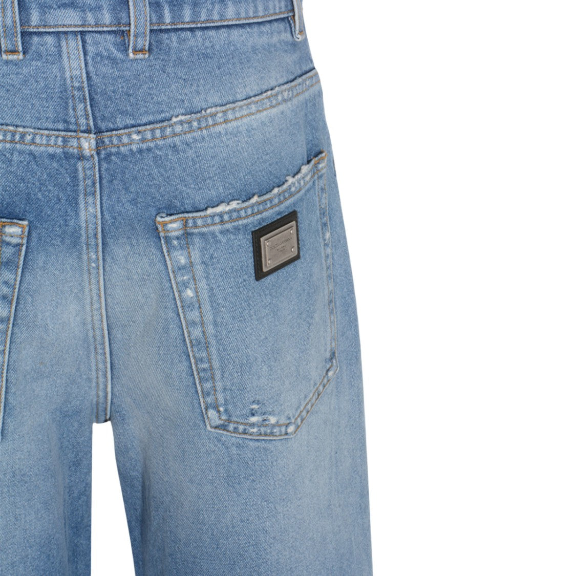 Dolce & Gabbana Straight-Leg Jeans With Crystal Embellishments