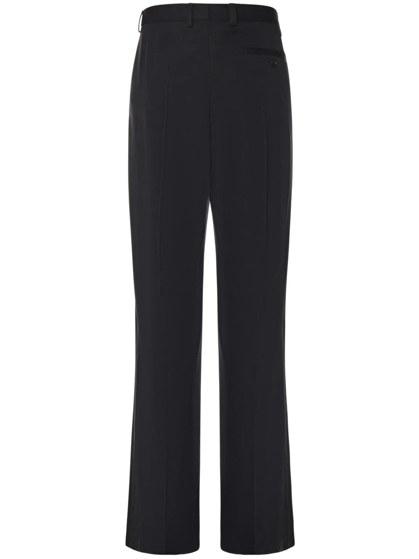 Balenciaga Black Tuxedo Tailored Straight-Leg Pants