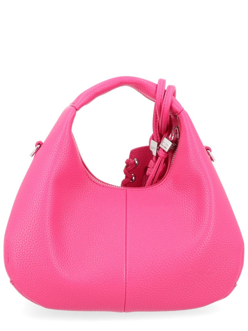 Ganni Textured Material Knotted Handbag