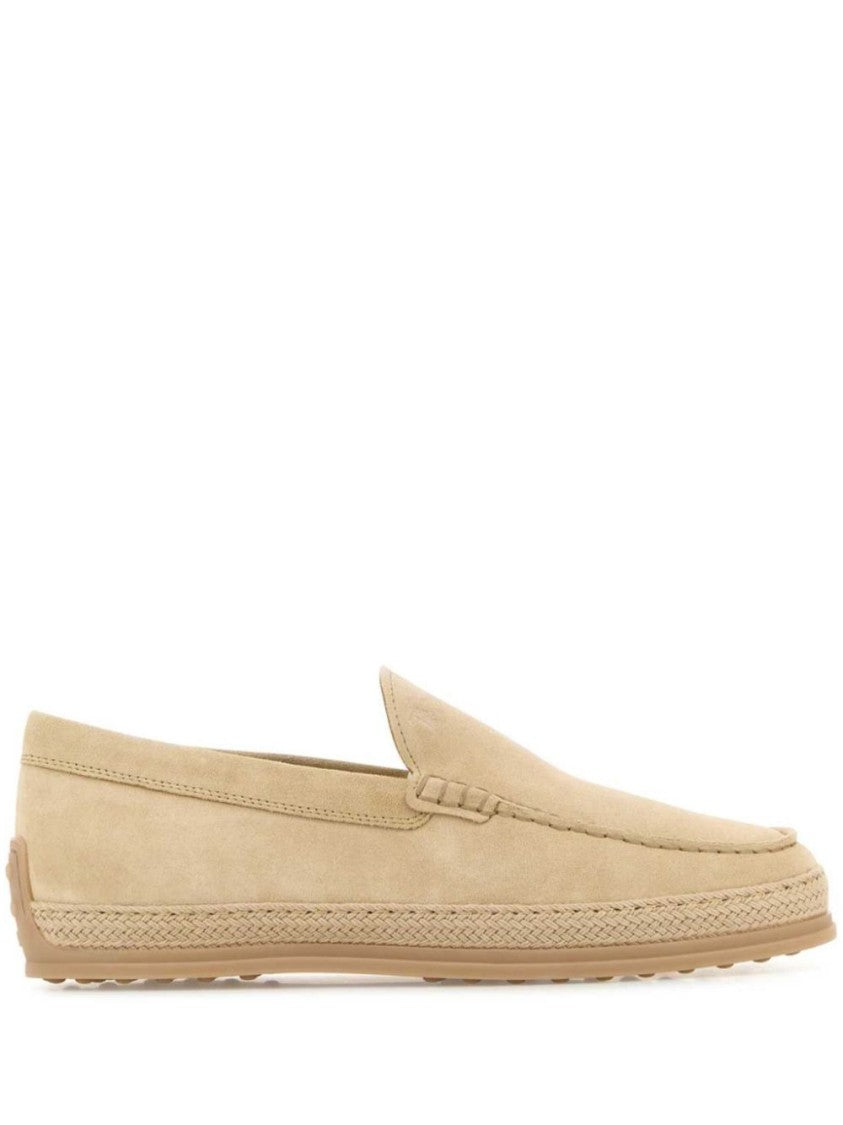 Tod's Slip-On Suede Loafers With Woven Detailing